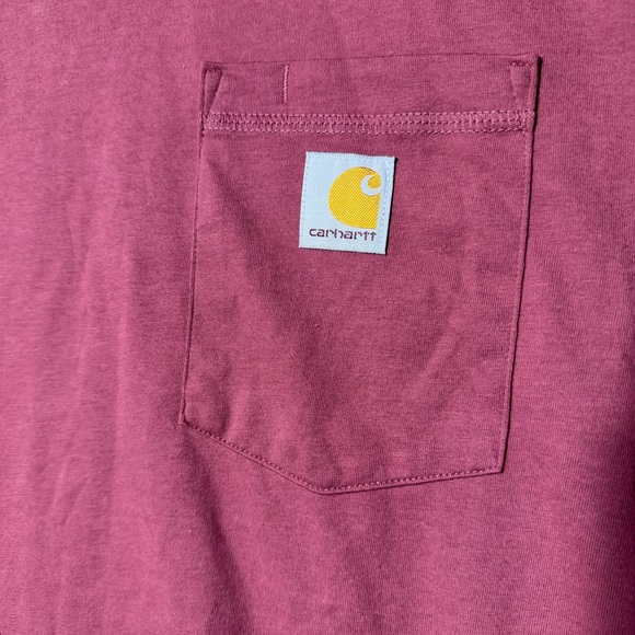 Carhartt Force Men’s XL Relaxed Fit T-Shirt Mauve Pink Pocket Tee Performance - Picture 4 of 11
